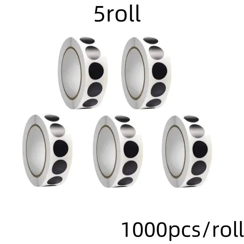 1000 Color Dot Label Stickers Coated Paper Round Sticker Rolls for Color Coding Kawaii Stationery Aesthetic