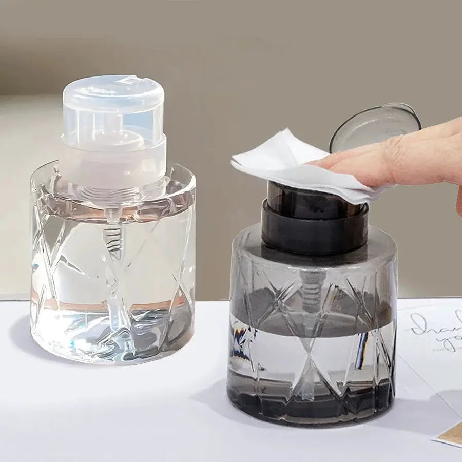 PureCare Refillable Lockable Pump Dispenser For Travel Nail Care And Makeup Remover Bottle