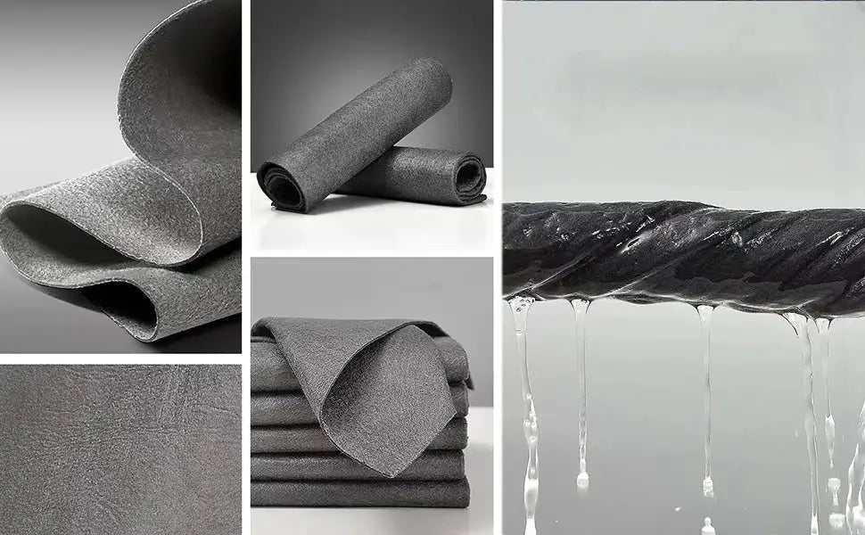 Simples Market 1/5 Magic Cleaning Cloths: gray microfiber glass cleaning towels, reusable and lint-free