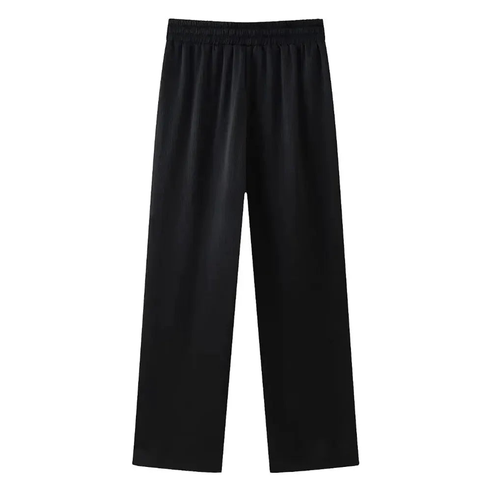 European American Double Breasted Jacket Pants Set Wrinkle 2024 Spring