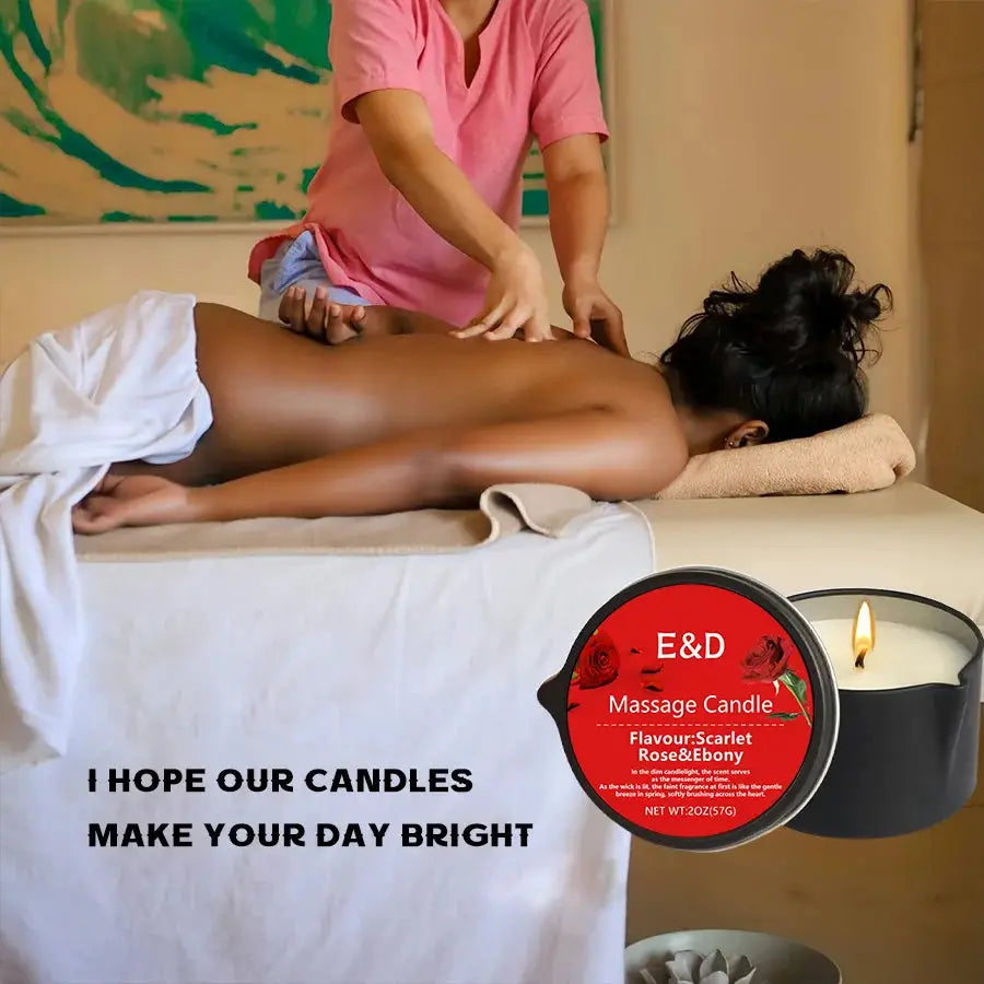 Massage Oil Candle for Stress Relief and Skin Moisturizing Aromatherapy Spa Essentials Luxury Candles