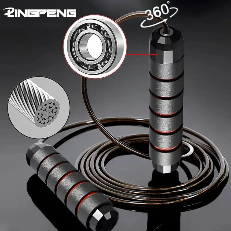 New Jump Rope With Steel Wire Adjustable Length Tangle Free Skipping Rope For Cardio Training And Home Fitness Equipment