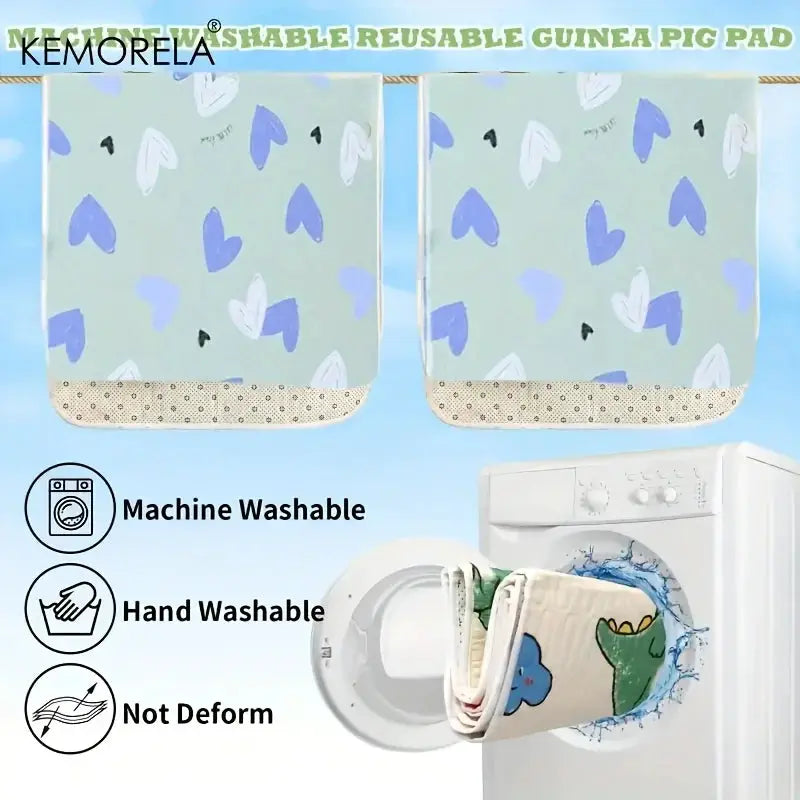 Kemorela Washable Cage Mat 31x47 1 Pack for Guinea Pigs Hamsters Rabbits Non Slip Absorbent Bedding