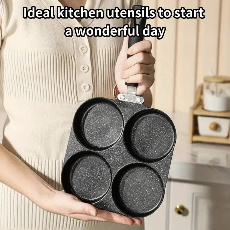 IronNest Cast Iron Nonstick Omelette Pan For Multi Burner Cooker On Gas And Electric Stoves