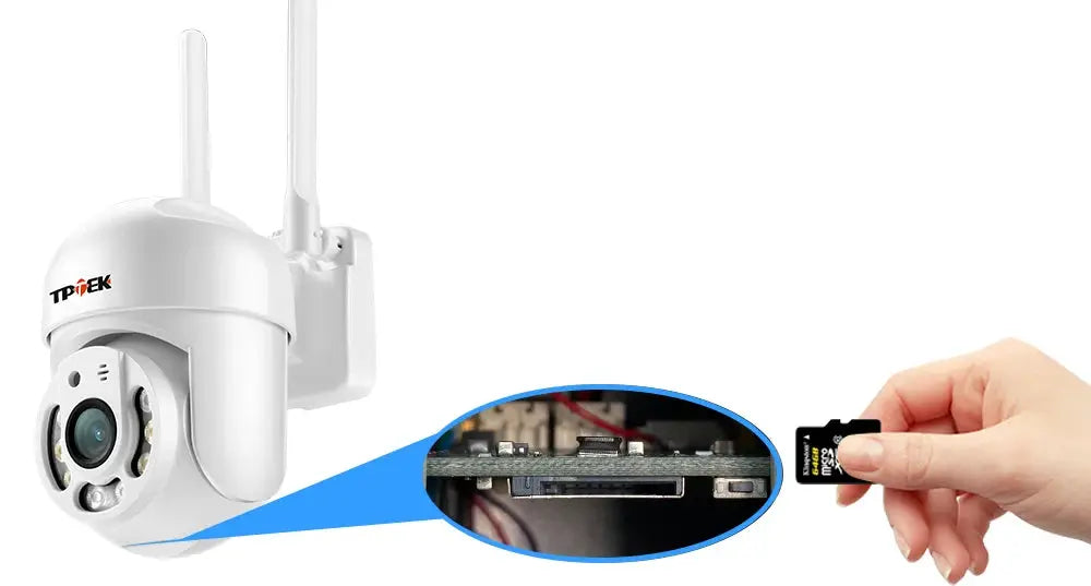 4MP PTZ WiFi IP camera by Simples Market, outdoor white CCTV with 4x digital zoom and microSD slot