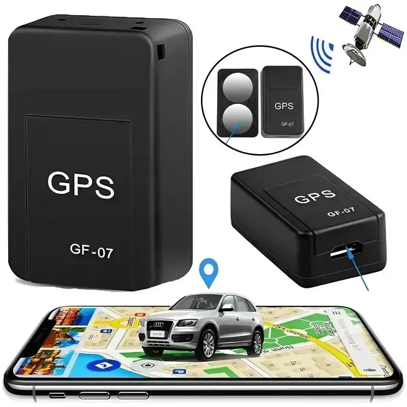 GF07 Magnetic Mini GPS Tracker Simples Market black portable car/pet locator with magnets and real-time app tracking