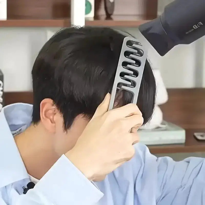 Volumizing Wide Tooth Hair Styling Comb Textured Styling Comb Korean Style Seam Covering Bangs For Men