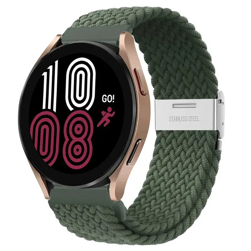 20mm 22mm Nylon Band for Samsung Galaxy Watch 6 5 4 40/44mm 5Pro Active 2 Gear S3 Braided Elastic Bracelet for Huawei GT2/3 4Pro