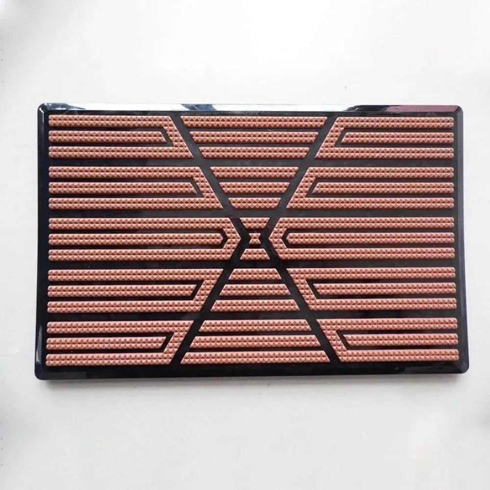 Car floor pad PVC pedal plate, rose copper color, anti-slip, 23×15 cm, 1 pc
