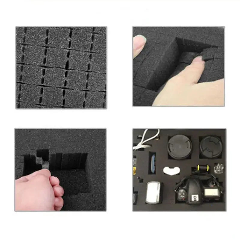 Simples Market hard shell waterproof organizer box, portable toolbox with foam inserts for hardware accessories and instruments