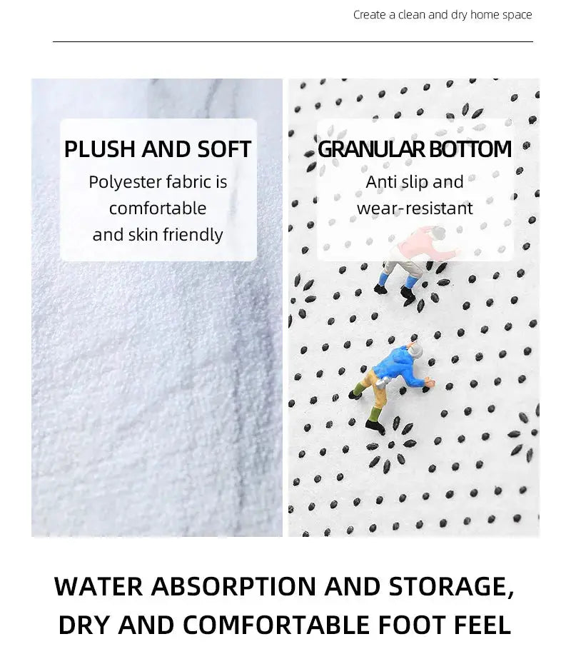 VIKAMA kitchen mat by Simples Market; washable, non-slip, absorbent polyester mat.