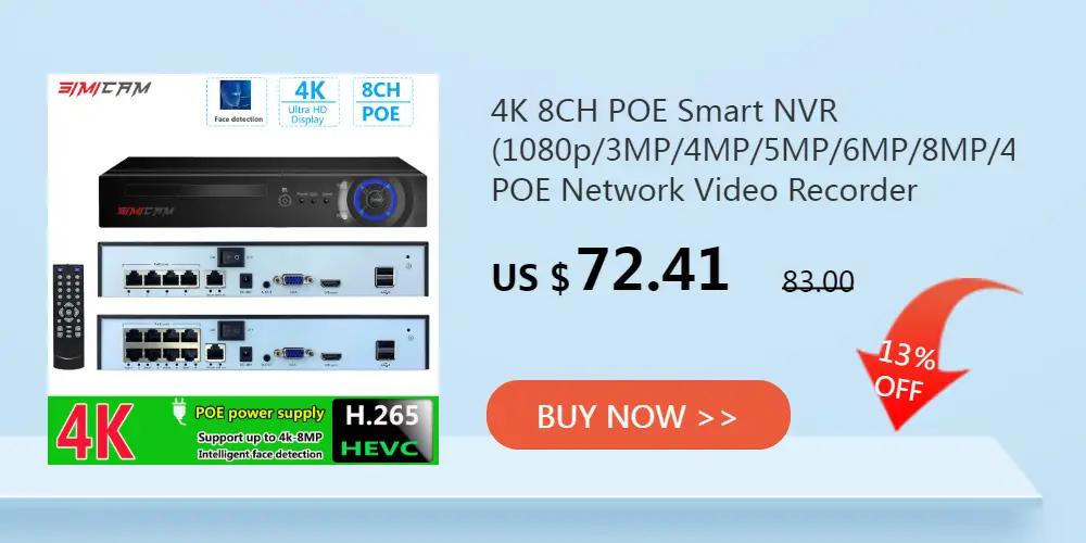 4K 8CH POE CCTV NVR kit by Simples Market with remote and H.265 HEVC