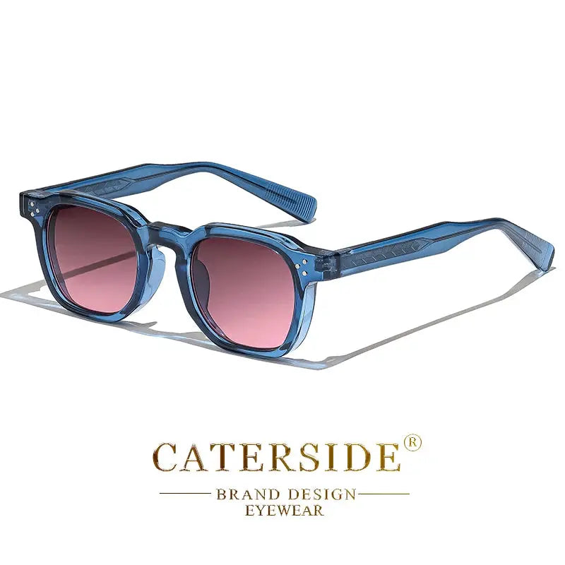 Caterside Fashion Unisex Small Frame Square Sunglasses Personalized Design With UV400 Lenses