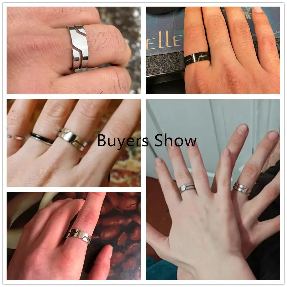 Skyrim Black Stainless Steel Ring for Men and Women Minimalist Casual Ring 2025 Wedding Gift for Lovers