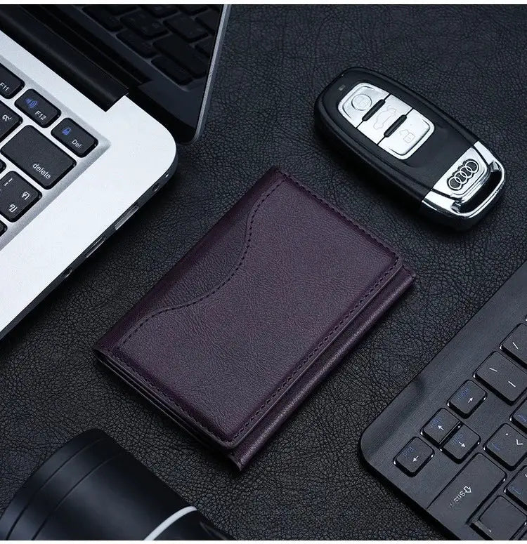 NovaGuard MagSafe Leather Wallet Case For iPhone 16 15 Pro Max 15 14 Pro Slim Card Holder With Magnetic Protection