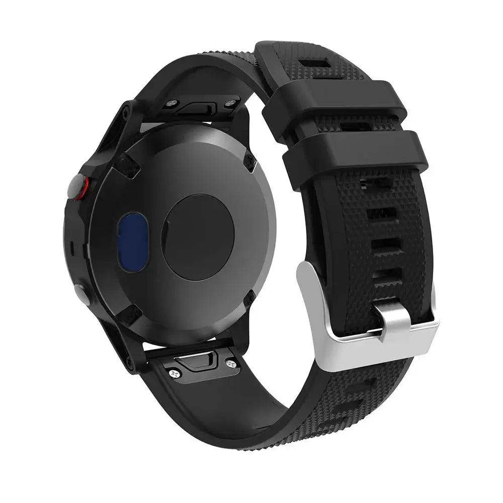 Black silicone dustproof charging-port protector cap for Garmin Fenix 7/7S/7X, 6/6X, 5/5S and Forerunner 965/955/265/255