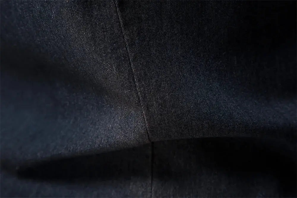 AIOPESON men's denim shirt, dark blue elastic cotton, long-sleeve casual cowboy style