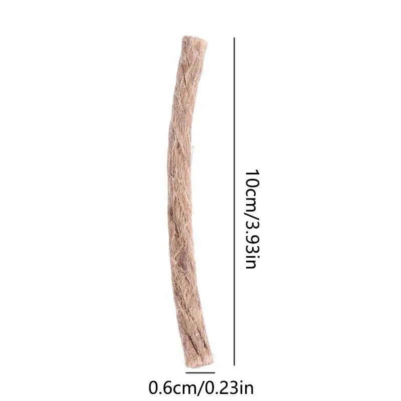 Simples Market hemp wick survival cord for camping, natural brown hemp rope, 10 cm long