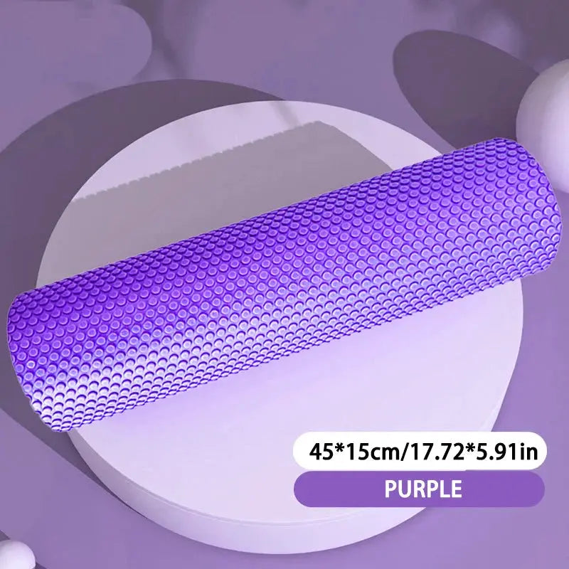 Eva Foam Yoga Roller Round Cylinder Hexagonal Shape Pilates And Home Workouts 9.6 Cm Diameter 30 Cm Length