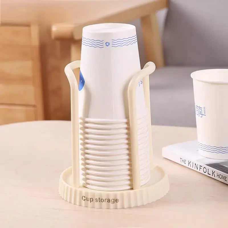 Disposable Paper Cup Holder Desktop Storage Rack For Living Room Dining Room Kitchen Cup Organizer Beverage Station