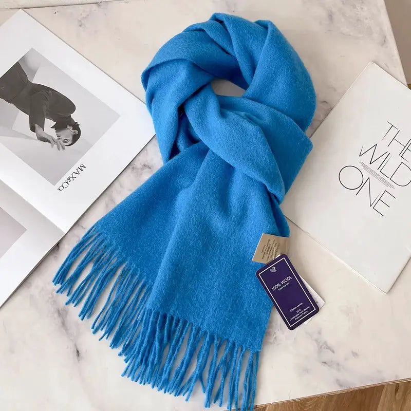 NordicWeave Winter Narrow Wool Scarf 28 Color Options 100 Percent Wool Lightweight Yet Warm Unisex