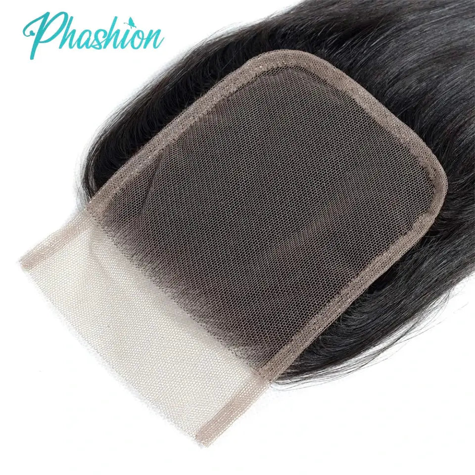 Phashion lace frontal wig, ear-to-ear 13x4, straight black, Swiss transparent 100% Remy hair