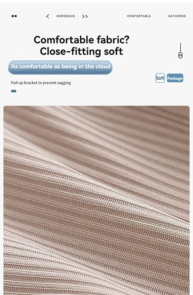 Simples Market beige ribbed fabric for women’s bra, breathable knit texture close-up