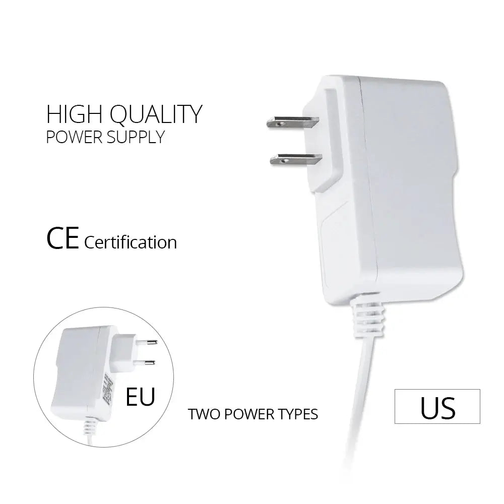 Simples Market motion sensor under-cabinet LED light power adapter with US and EU plugs, CE certified.