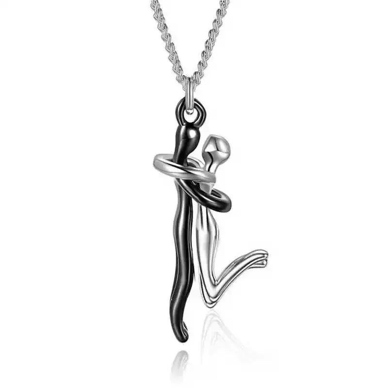 Two Tones Hug Necklace Detachable Mother And Child Pendant DIY Love Jewelry For Family And Special Occasions Gift