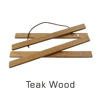 Teak wood magnetic painting frame set with four wooden slats and hanging cord by Simples Market