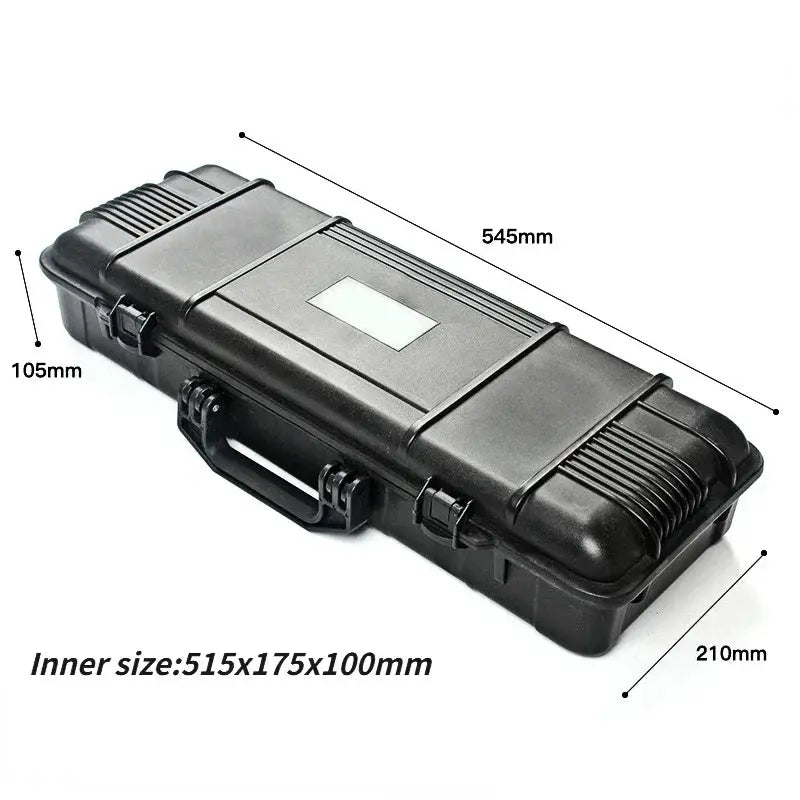 Waterproof hard tool case by Simples Market, black with sponge, durable storage box