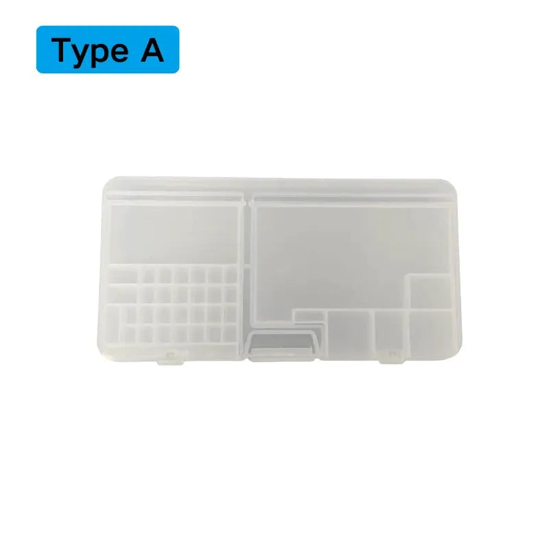 Tools storage box Type A, white/clear double-layer organizer for small parts
