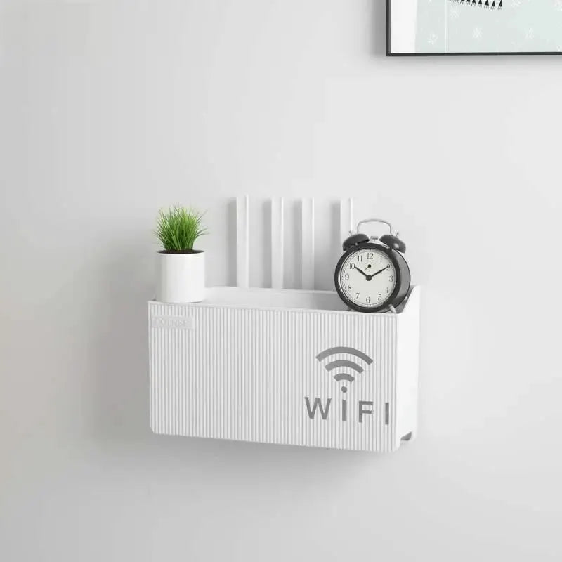 Wall Mounted Wireless Router Storage Box For Living Room And Bedroom Cable Management TV Set Top Box Organizer