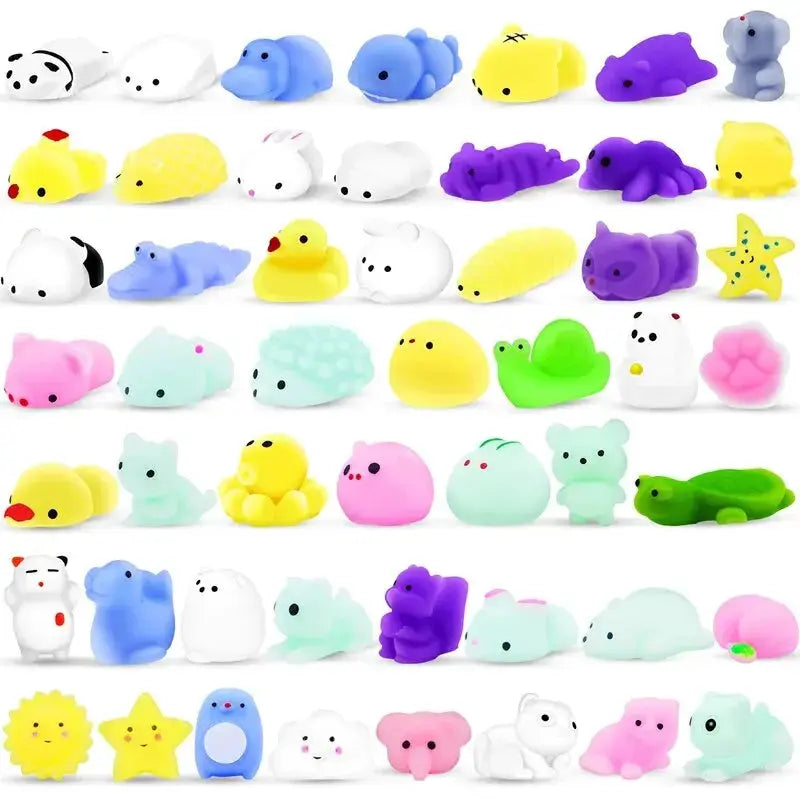 20Pcs Mini Cute Cartoon Animal Stress Relief Toys For Boys And Girls Party Favors Piñata Fillers Carnival Prizes