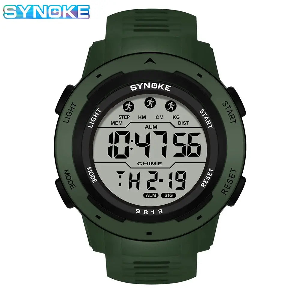 Vigor Mens Digital Sports Watch With Large Screen Display 50M Water Resistance And Alarm Timing