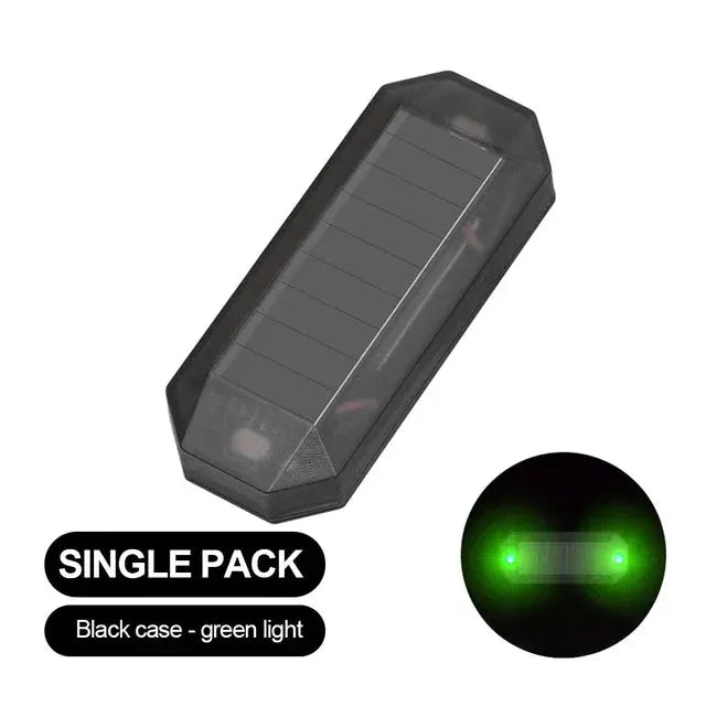 Car Solar Powered LED Warning Light Mini Wireless Simulated Anti Theft Strobe Lamp Night Security