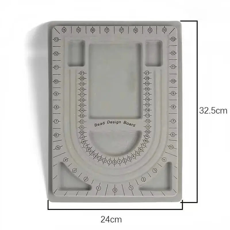 Floked Bead Board 13 Compartment Jewelry Making Tray for Bracelet and Necklace Organization