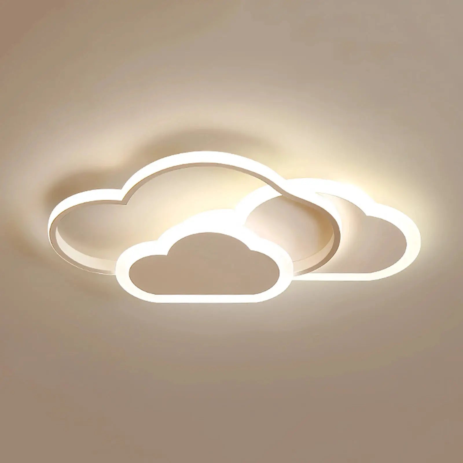 Cloud LED Ceiling Lamp by Simples Market, 22-inch cloud-shaped modern white ceiling light