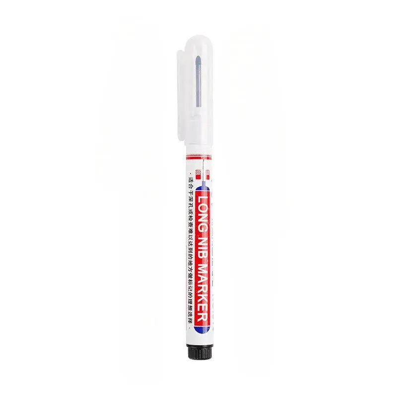 White marker pen Simples Market 0.7/1.0/2.5mm tips, waterproof oily permanent paint for wood plastic glass metal ceramic
