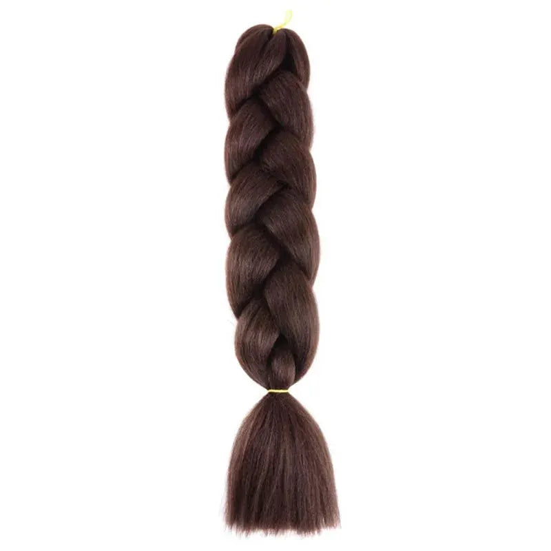 24 Inch Synthetic Long Box Braiding Hair Extensions Yaki Straight Texture For Women Dreadlocks