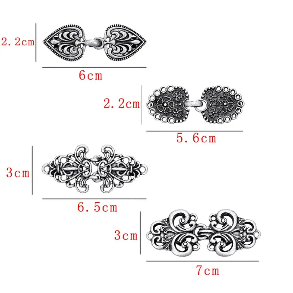 HeritageWeave Vintage Sweater Clips Durable Metal Cape Shawl Cardigan Fasteners For Dresses And Shirts