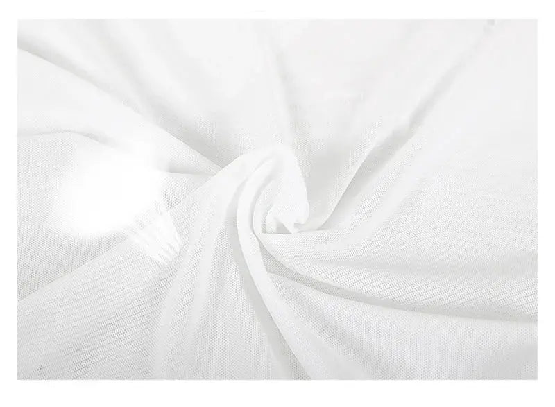 CXZD waist trainer mesh fabric swatch in white by Simples Market