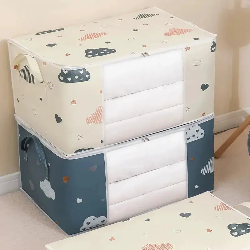 QuiltGuard All In One Clothes Storage Bag Large Capacity Dustproof Moistureproof Organizer For Home And Moving