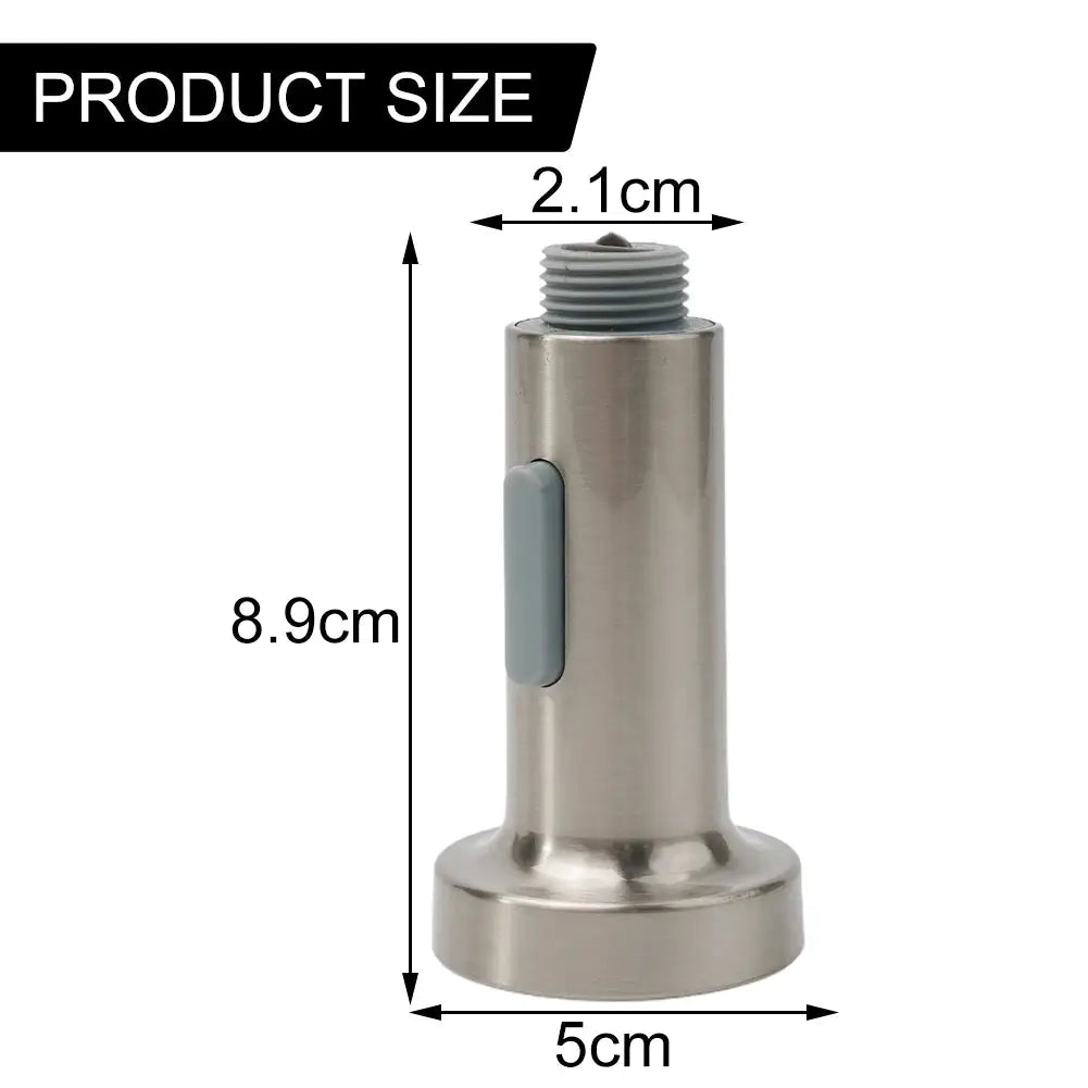 Simples Market ABS kitchen faucet head replacement, brushed stainless pull-down sprayer with side lever