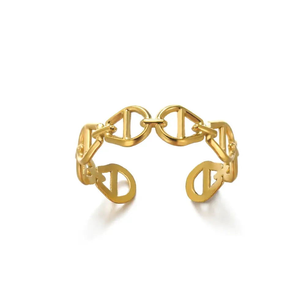 316L Stainless Steel Rings For Women Gold Color Never Fade Luxury Classic Wedding Couple Rings Jewelry Free Shipping
