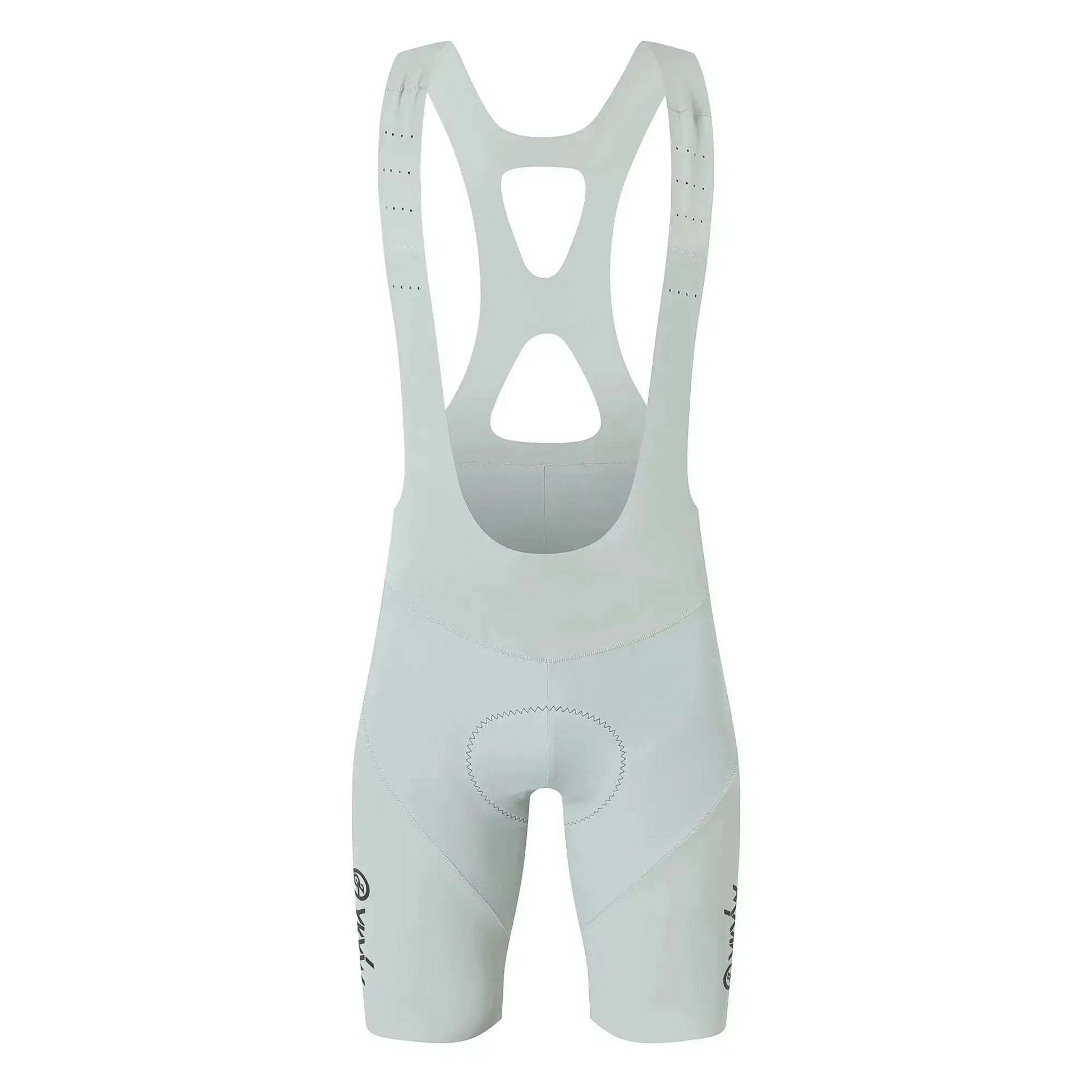 YKYWBIKE men's cycling bib shorts with hollow back, light gray breathable padding