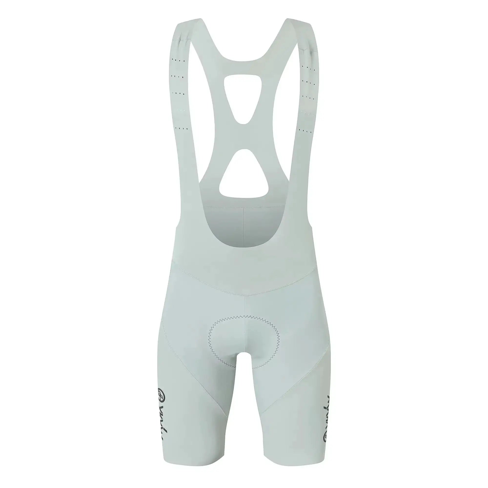 YKYWBIKE men's cycling bib shorts with hollow back, light gray breathable padding