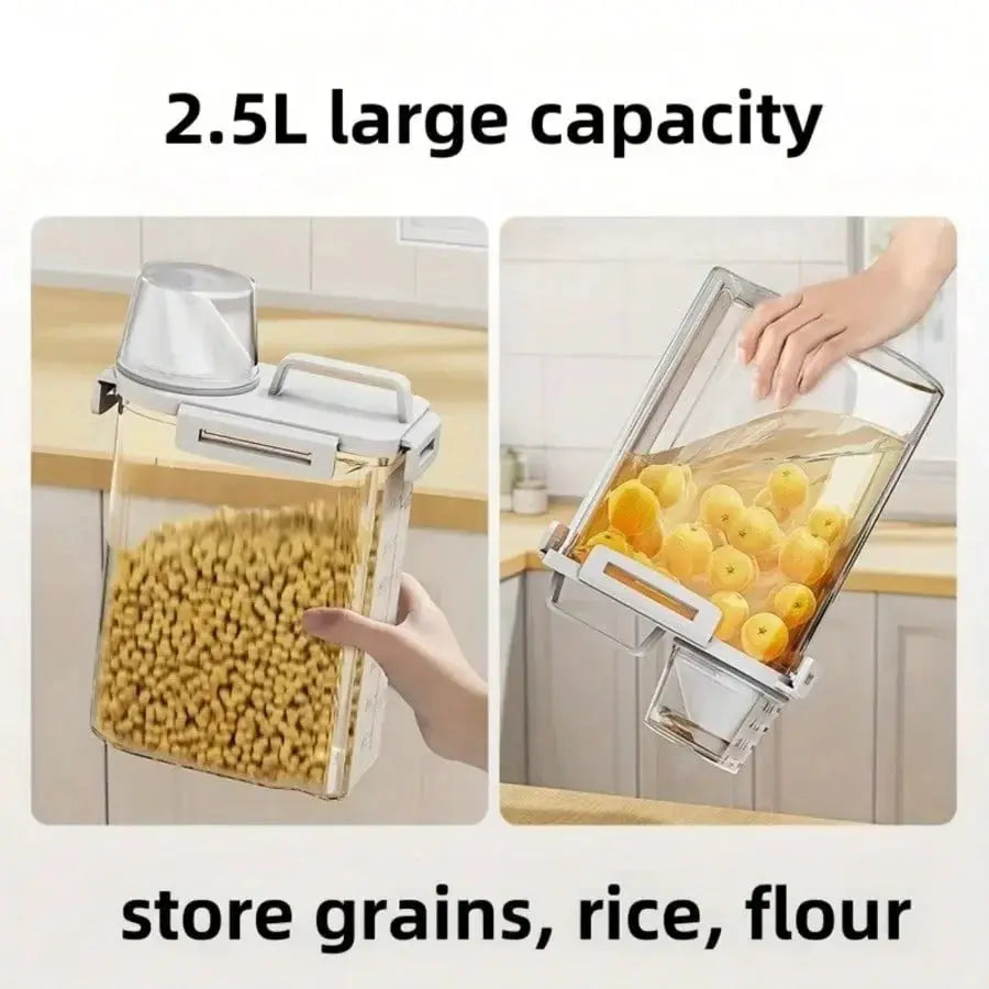 FreshLock 2.5L Moisture Proof Sealed Storage Container for Grains Nuts Flour Rice Keeps Food Fresh