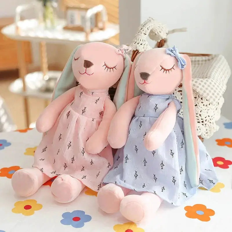 Kawaii Long Ear Rabbit Plush Toy for Baby Sleep Comfort Doll Soft Animal Toy Lovely Rabbit for Children Girls Room Decor