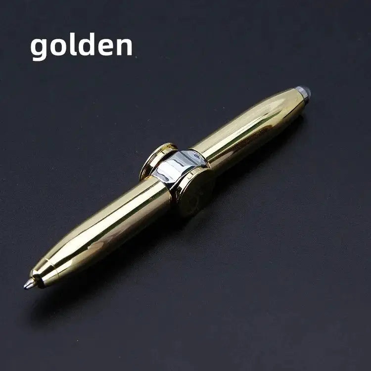 Multifunctional Decompression Finger Rotate Luminous Gyro Pen LED Light Ballpoint Fidget Spinner Gift